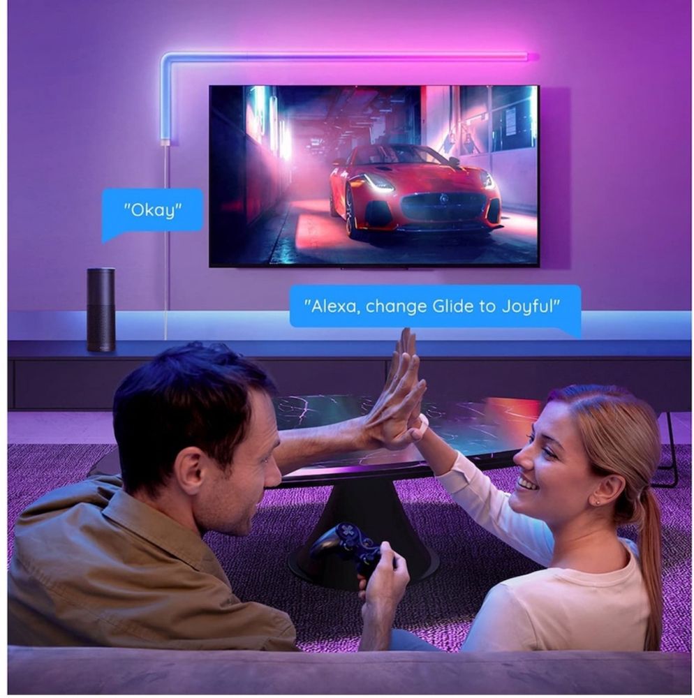 Комплект 6 бр лента Led RGBIC inteligent Govee glide wall light wifi