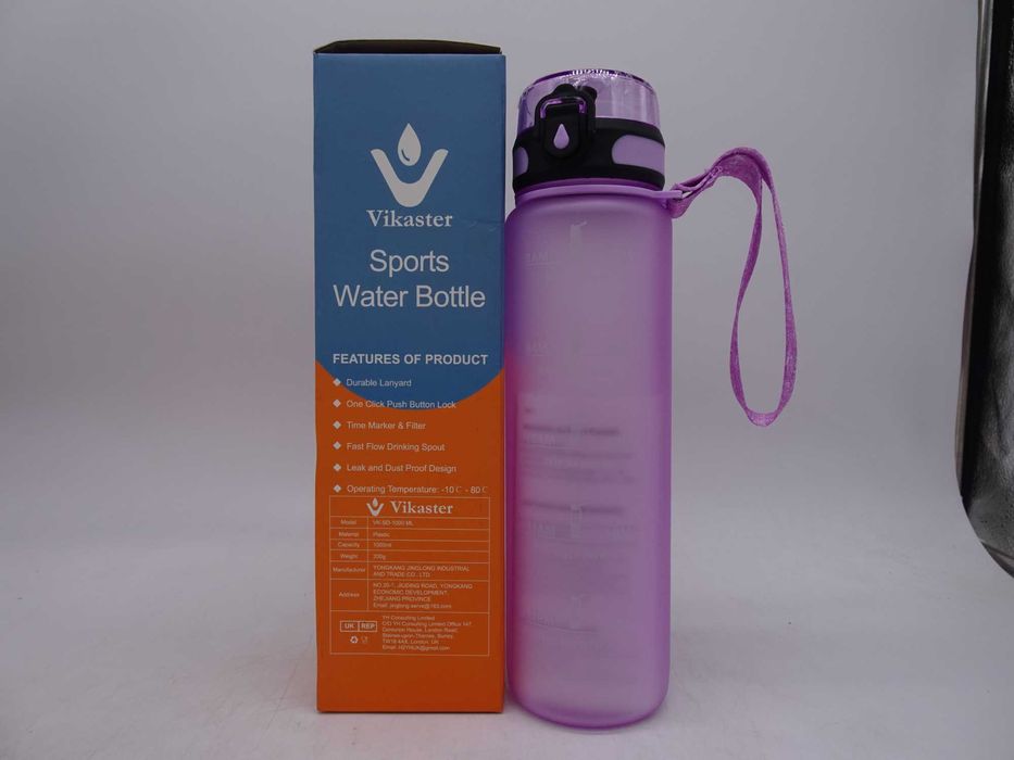 Sticlă de apă sport, 1000 ml Vikaster sticlă de apă din plastic