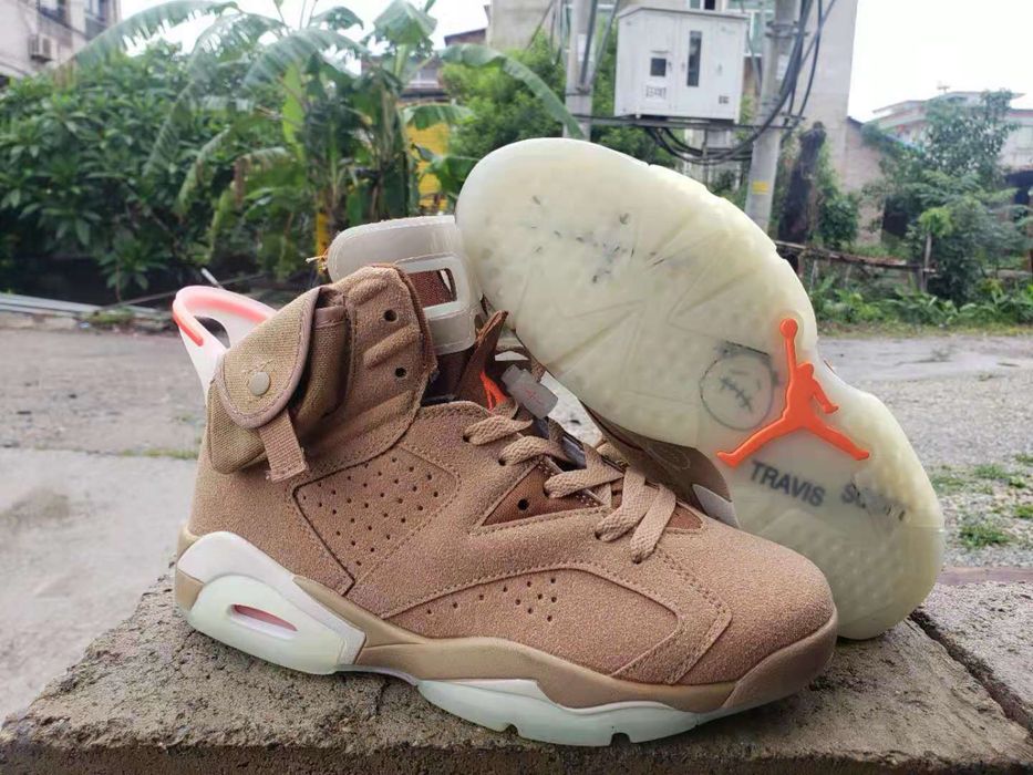Мъжки маратонки Nike Air Jordan 6 Retro x Travis Scott "British Khaki"