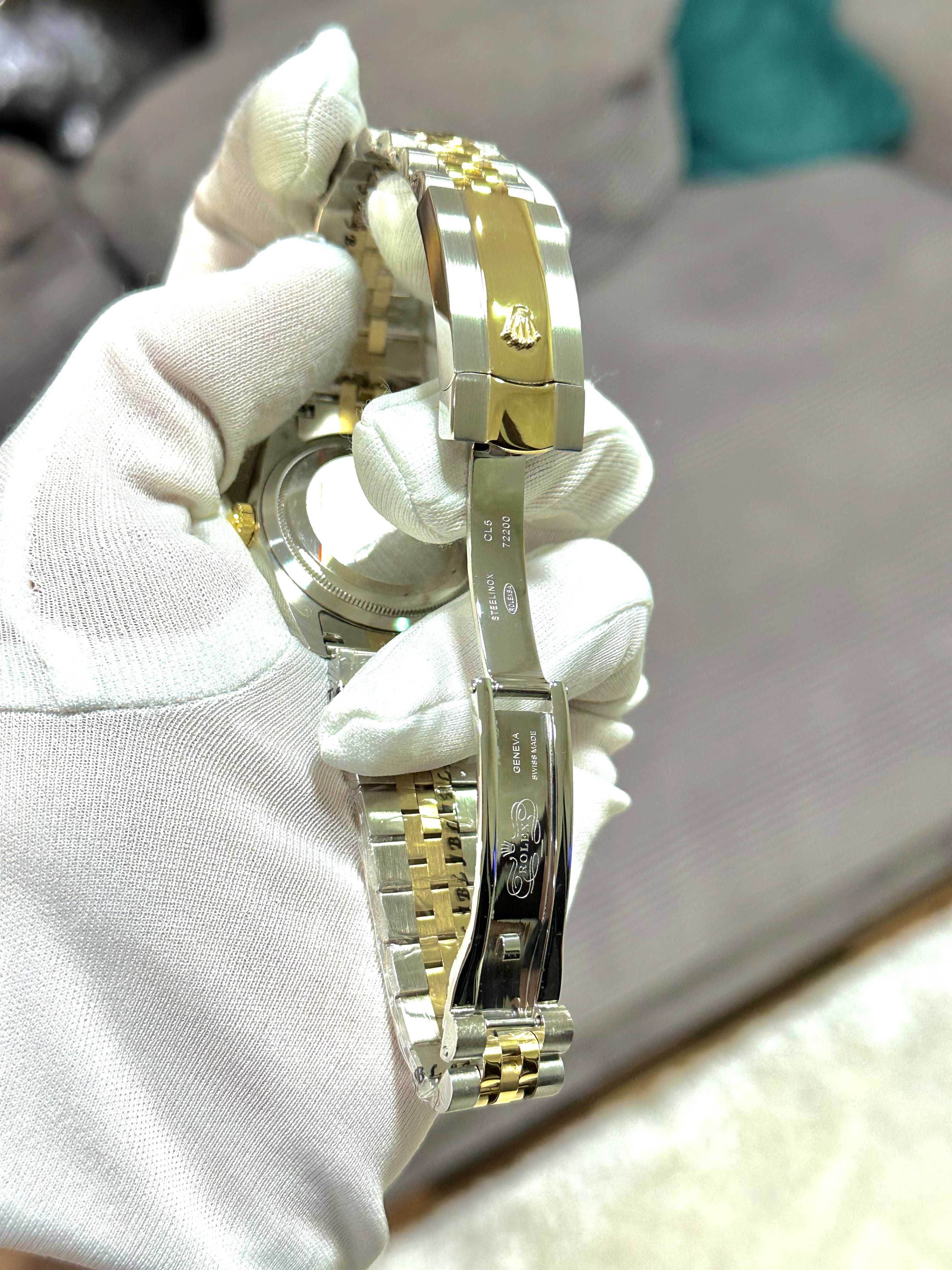 rolex datejust 41mm bi-color gold dial