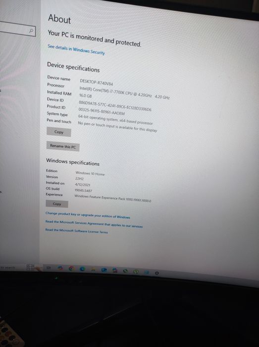 Vand sistem pc hp