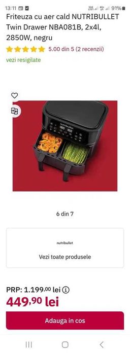 Airfryer, friteuză cu aer cald