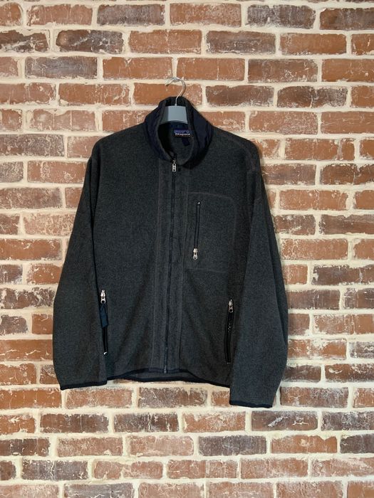 Jachetă polar Patagonia Made in USA gri inchis marime S