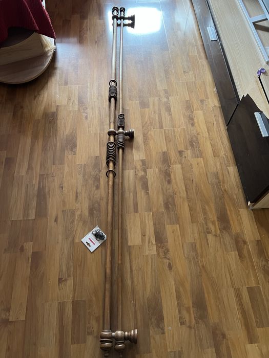 Корниз дървен двоен