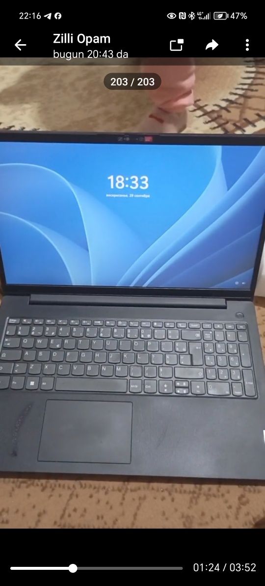 Lenova novutbuk  sotiladi
