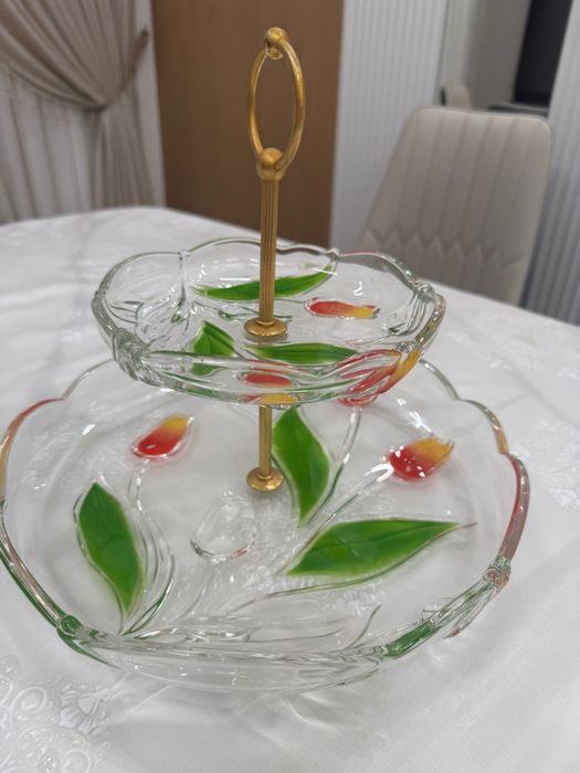 Посуда хрусталь Германский этажерка