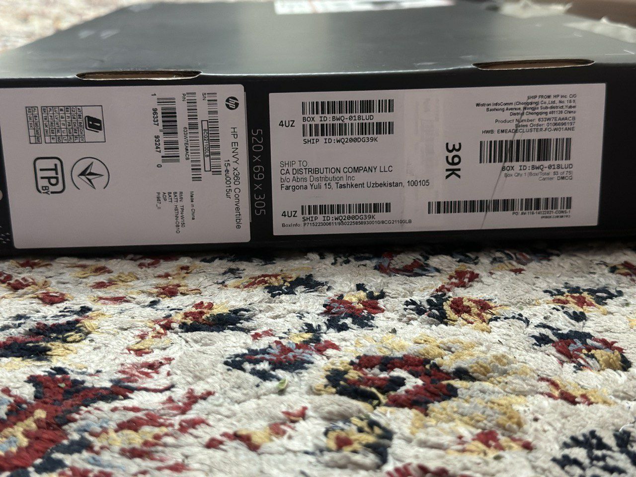 Продам ноутбук HP ENVY x360 39K