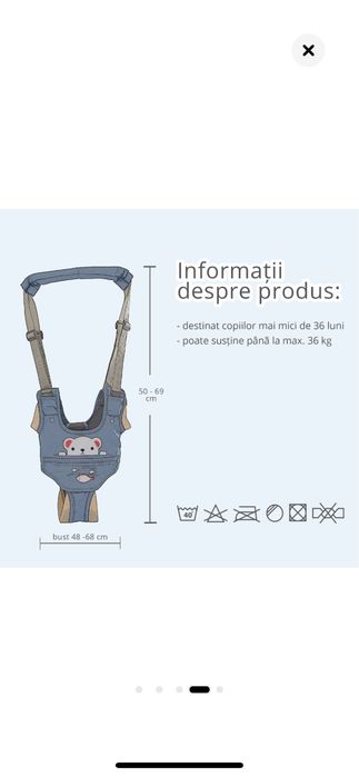 Ham bebe premergator Babysnugg ergonomic, cu suport tip chilot detasab