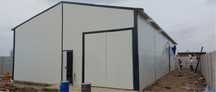 Hala metalica completa 12x22 din profil ipe si panou de 4 cm
