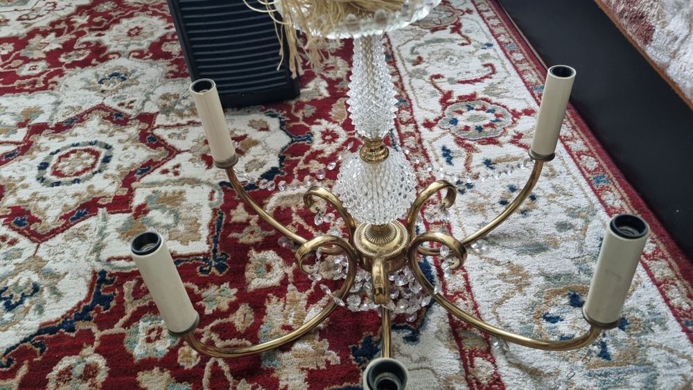 Candelabru cristale nemtesc vintage