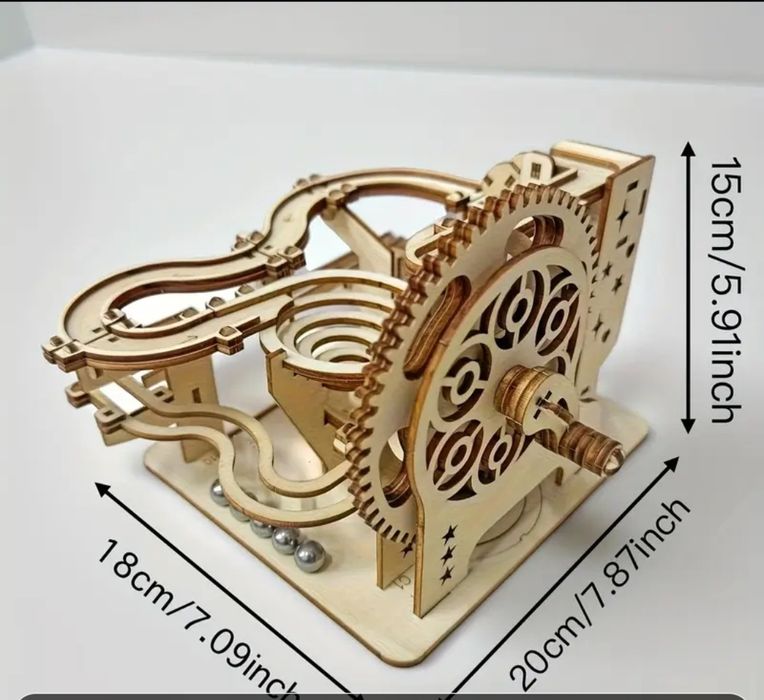 3D пъзел за мраморна писта със зъбни колела - СТЕМ играчка