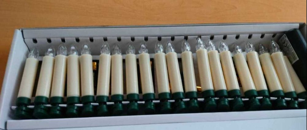 20 LED коледни свещи за елха с дистанционно управление