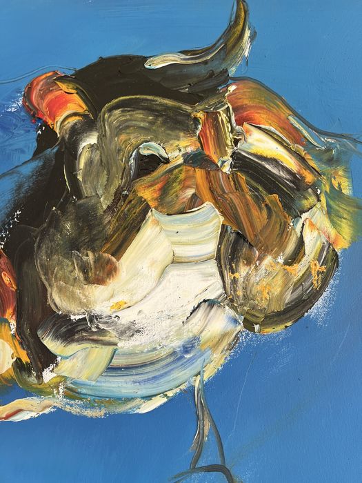 Маслената картина “ Бой с петли” на Павел Митков