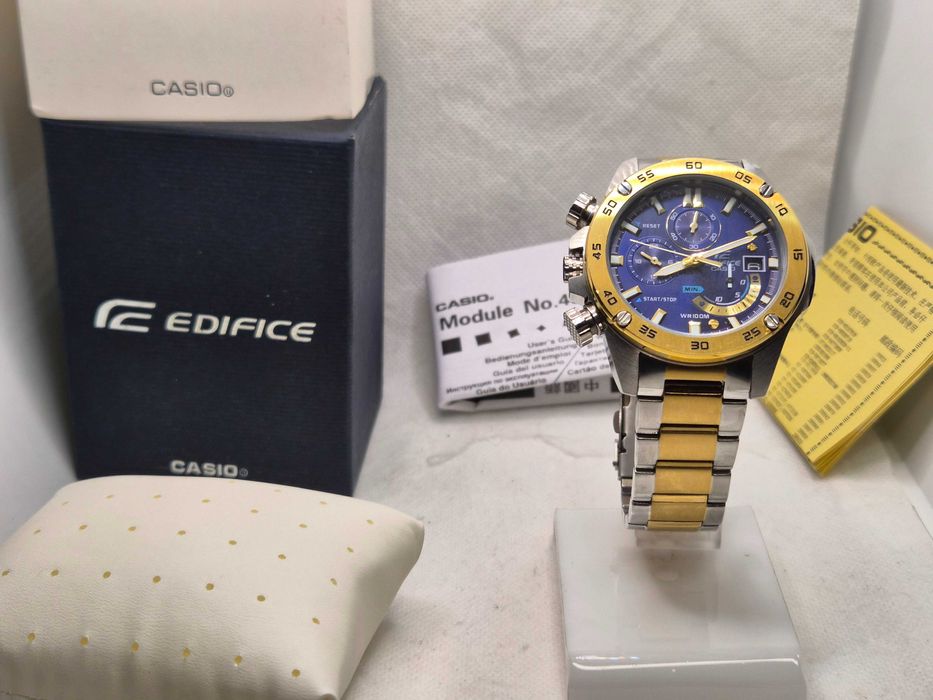 Ceas Sport Casio Edifice EFR 558D blue Black , NOU, Garantie 2ani