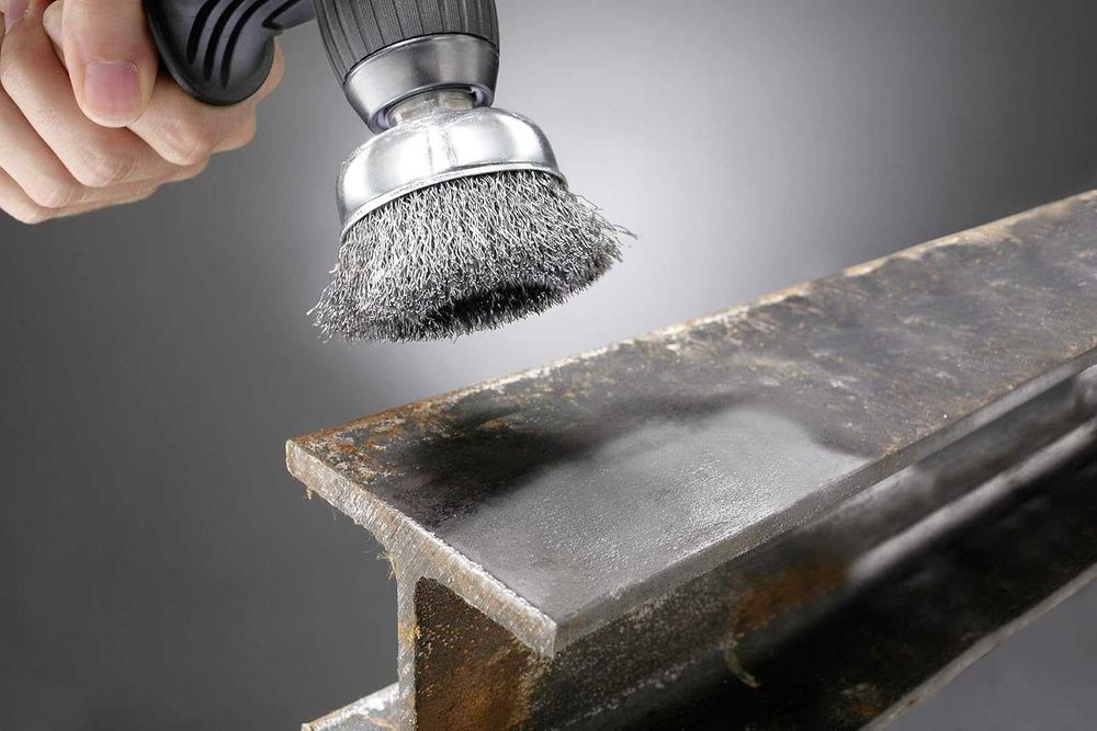 Perie tip cupă kwb, rotundă, ondulată, sârmă de oțel HSS