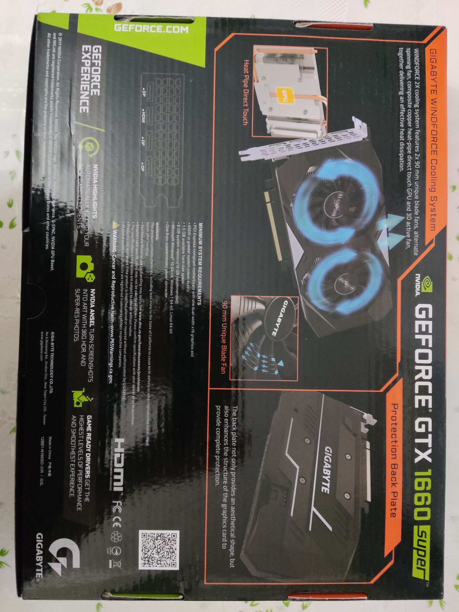 Видеокарта Gigabyte GeForce GTX 1660 SUPER OC 6GB