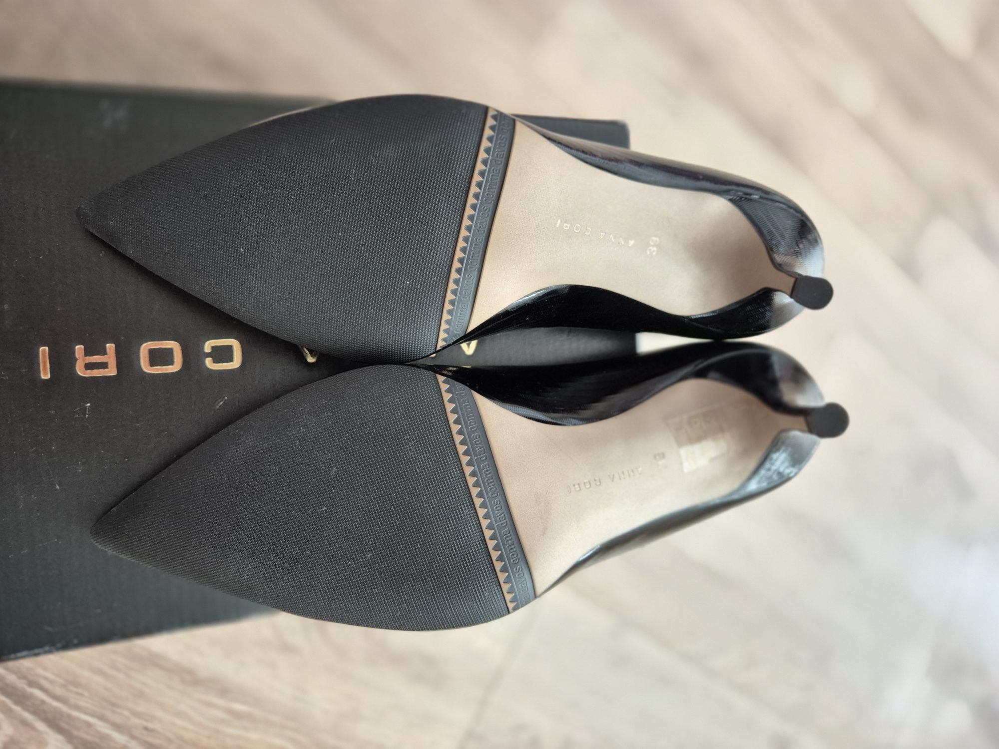Pantofi Anna Cori piele stamp
