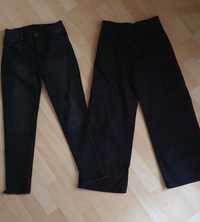 Pantaloni/Jeans cargo largi H&M/ skinny cu rupturi 9-10 ani