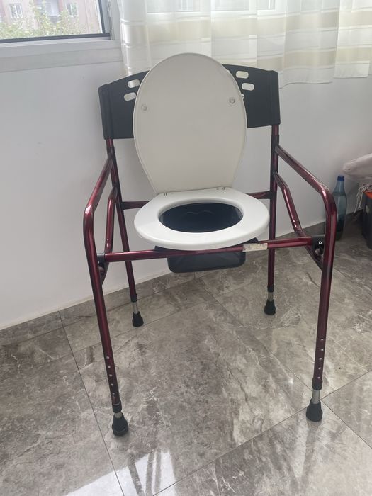 Cadru de toaleta pentru persoane cu mobilitate redusa, reglabil pe ina