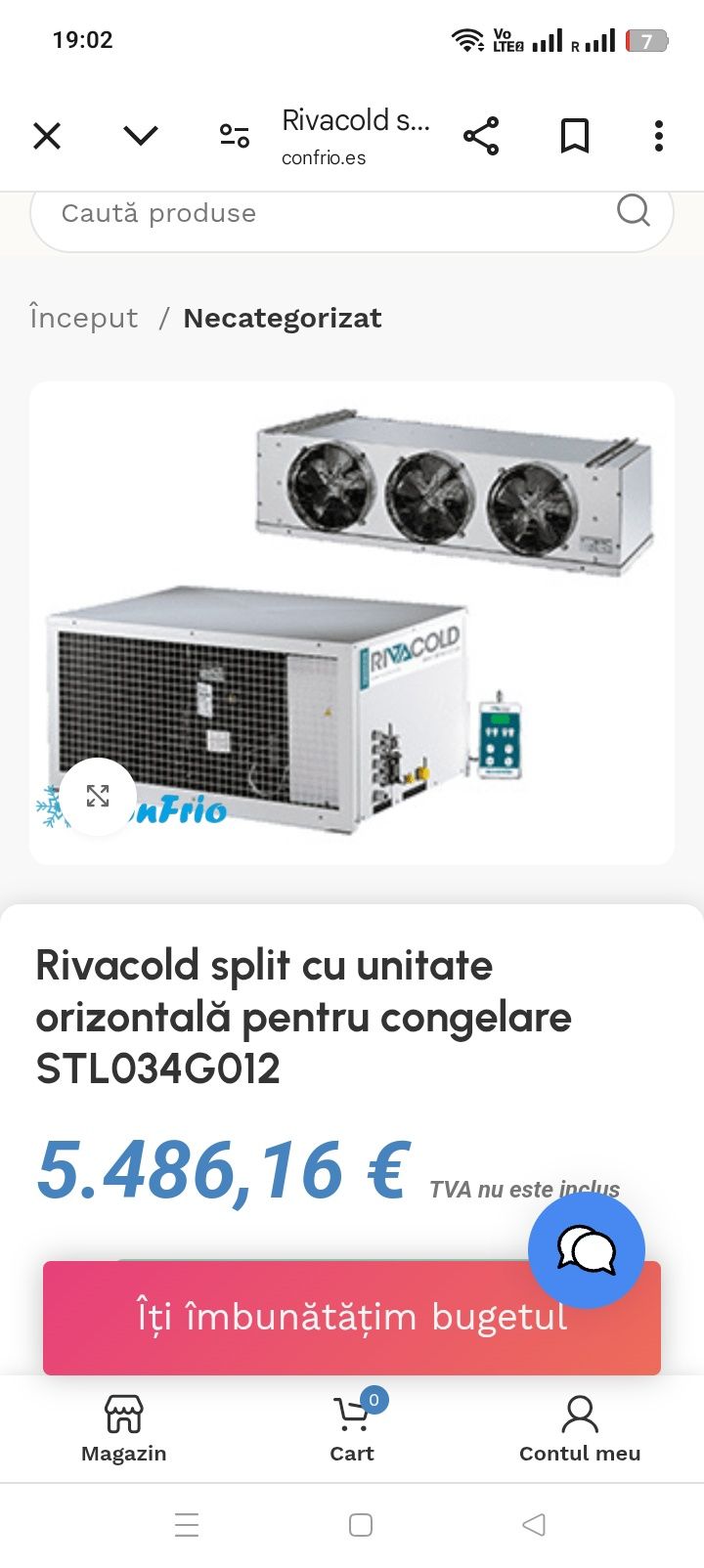 Agregat congelare camerā frig 43m³