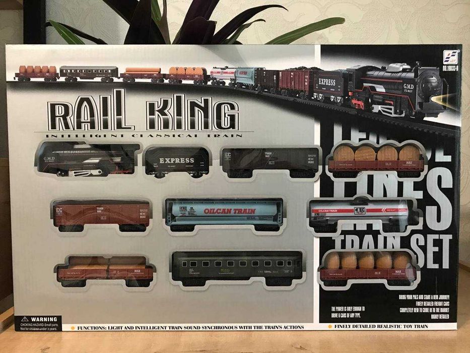 Поезд с прожектором + 9 вагонов (железная дорога)