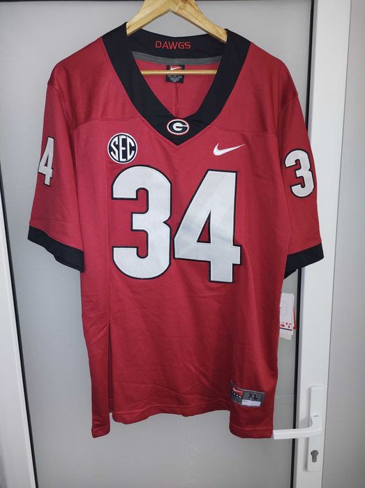 Tricou de fotbal american Nike cu Georgia Bulldogs, #34 Walker (Sz XL)
