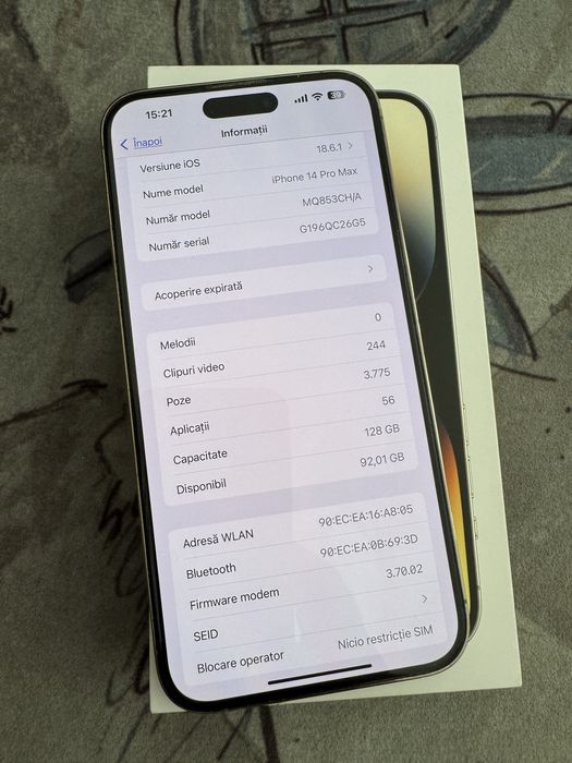 Iphone 14 pro max gold ca nou