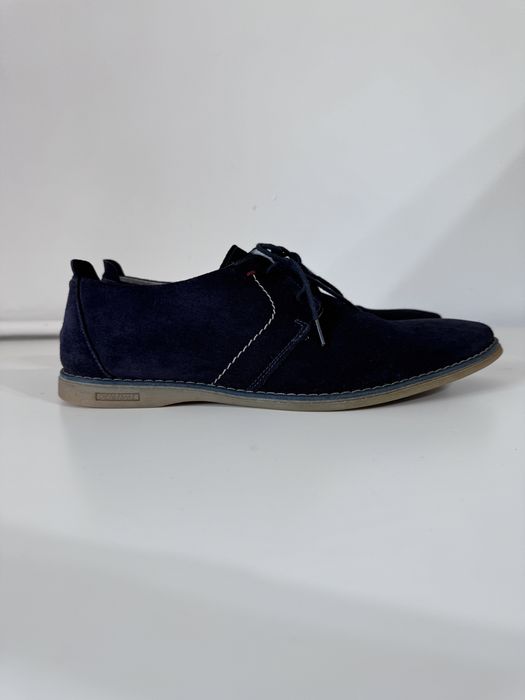 Pantofi din piele intoarsa bleumarin