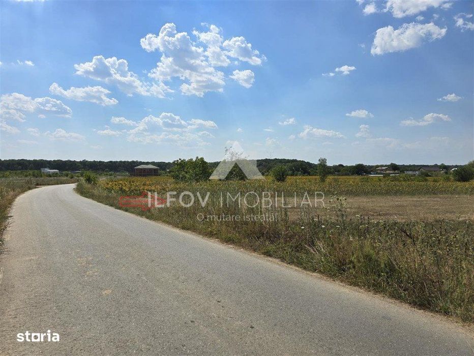 Lot teren Ciolpani 536mp + cota drum 188mp, asfalt, apa si canal