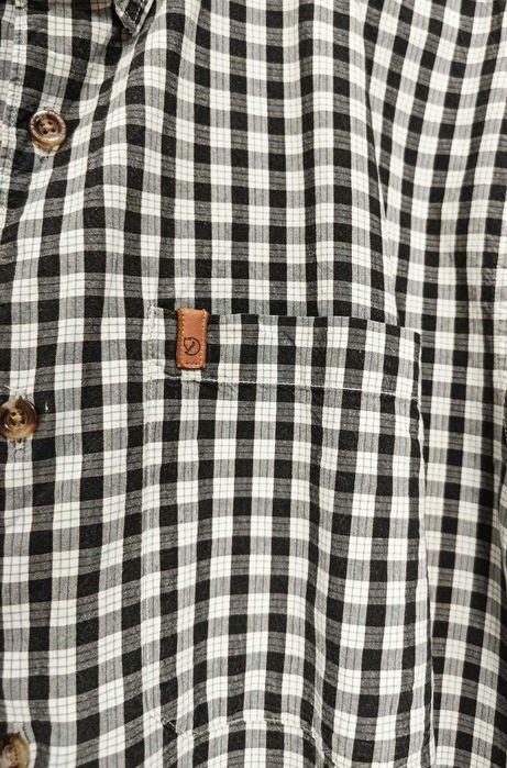 FJALLRAVEN Оригинална мъжка карирана риза с къс ръкав размер XL