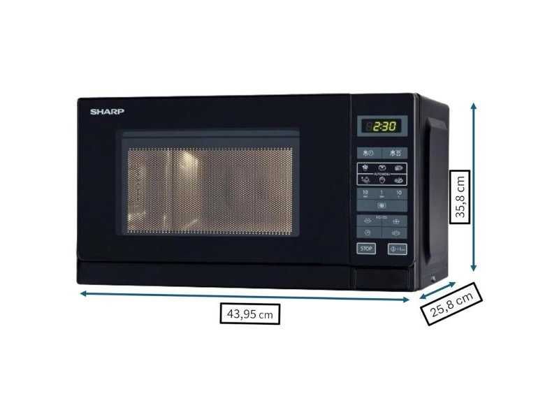 Микровълнова Фурна Sharp R242BKW – 20L, 800 W, Черна