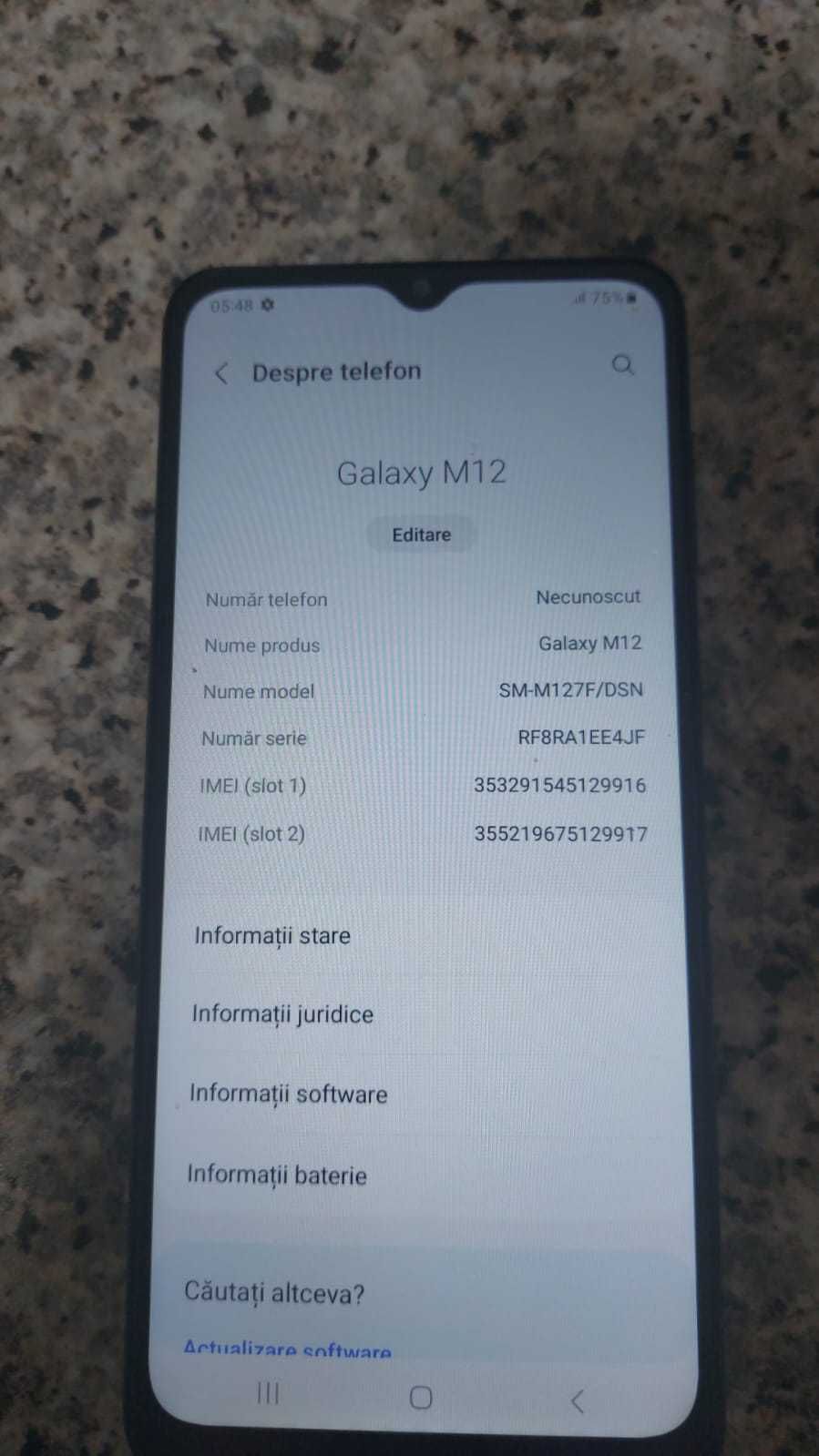 Telefon mobil Samsung Galaxy M12, Dual SIM, 64 GB, 4G