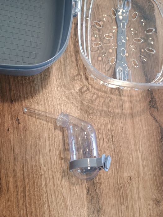 Cusca transport hamsteri,dozator apa ,capac transparent ,minge plimbar