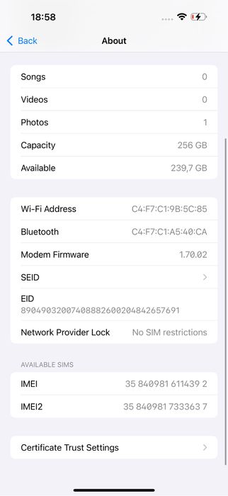 Apple iPhone 16 Pro Max,Black Titanium,256GB*100% Battery*16мГаранция*