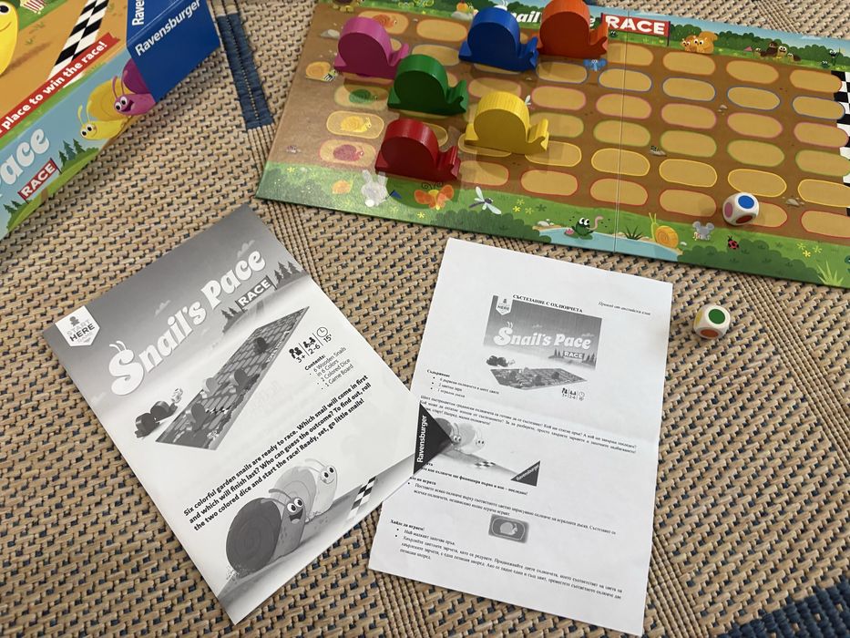 Ravensburger Snail’s Pace Race – настолна игра, 3+ години