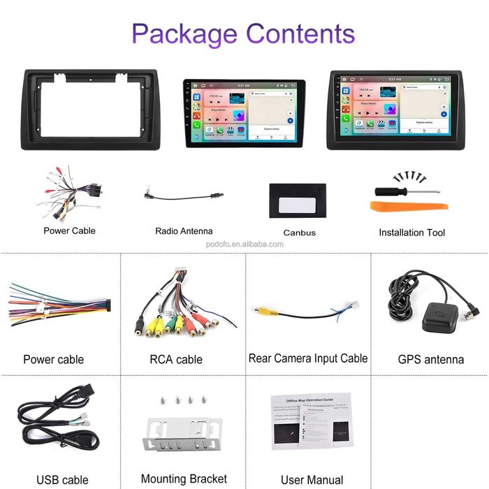 Мултимедия Двоен дин за Fiat Stilo навигация 2 Дин плеър Android Стило