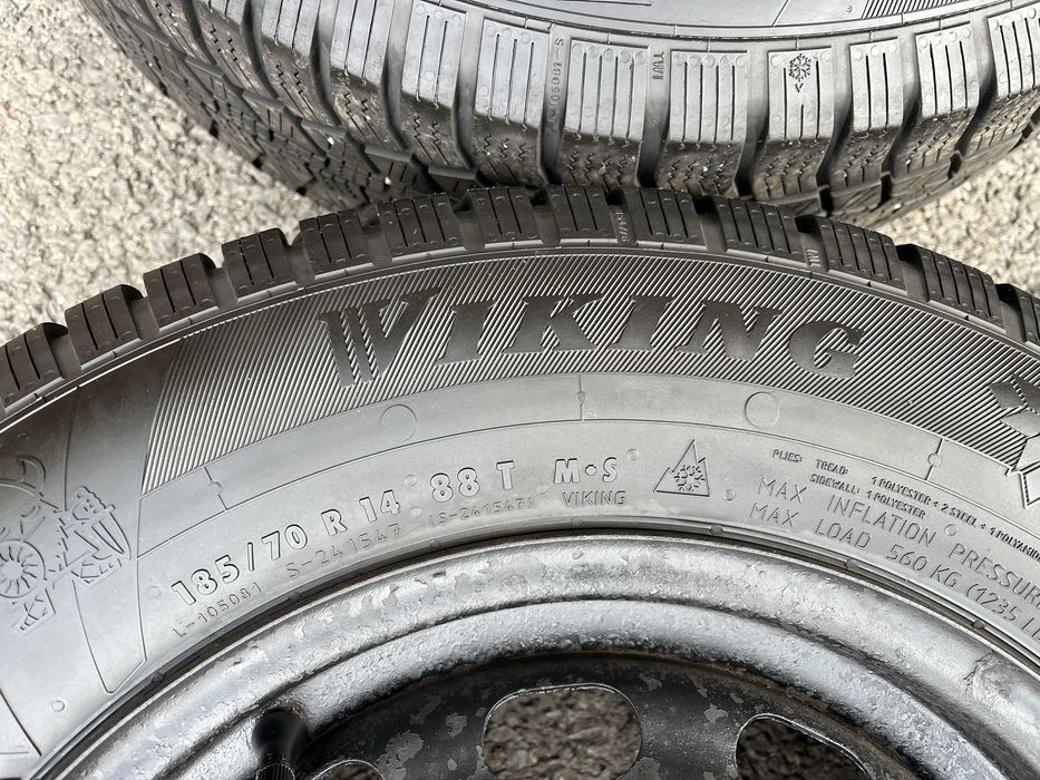 Jante otel 4x108mm, anvelope iarna 185/70 R14 Ford Focus Fiesta Fusion