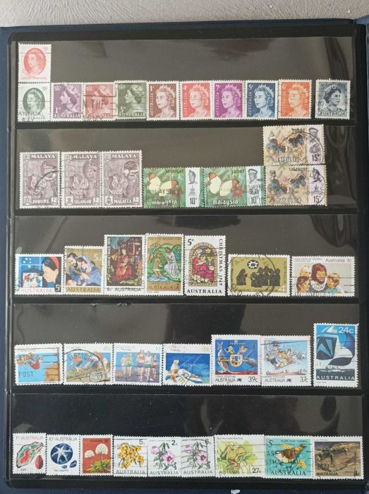 Колекции пощенски марки от САЩ и от Австралия и Малайзия