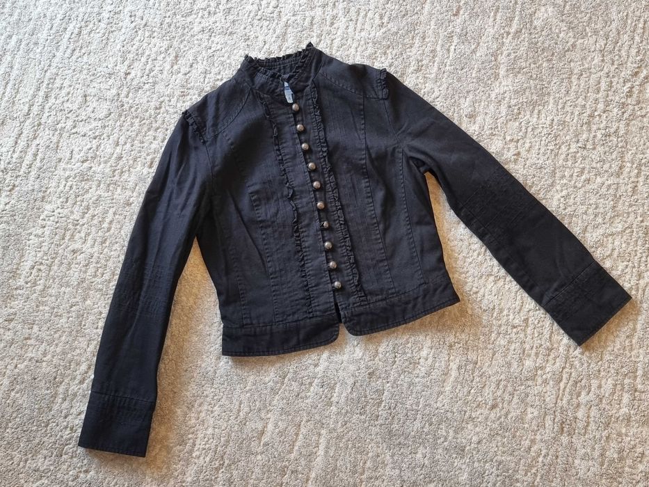 Geaca gins Oasis, gecuta primavara, sacou negru marimea 38