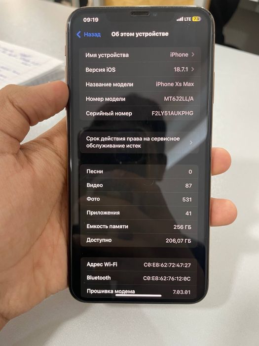 Iphone XS Max 256 GB