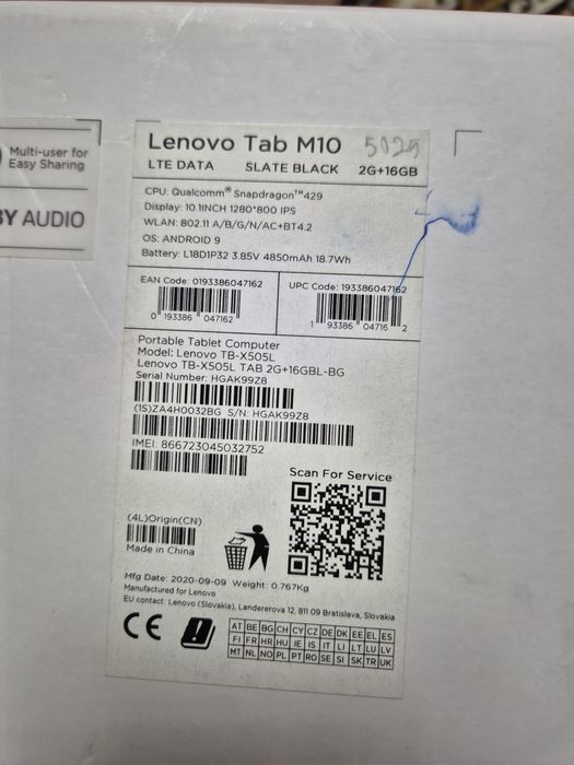 Tableta Lenovo tab M10