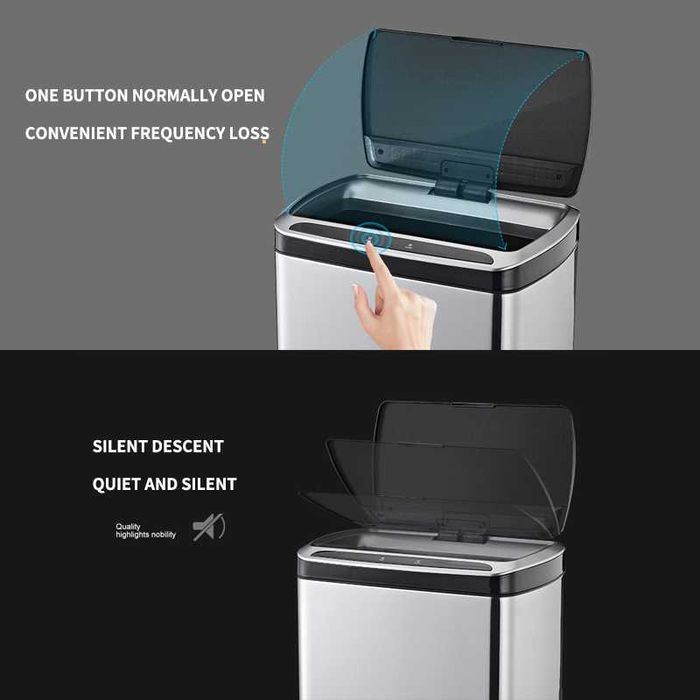 Cos de gunoi inteligent, cu senzor automat infrarosu, Capacitate 20 l,