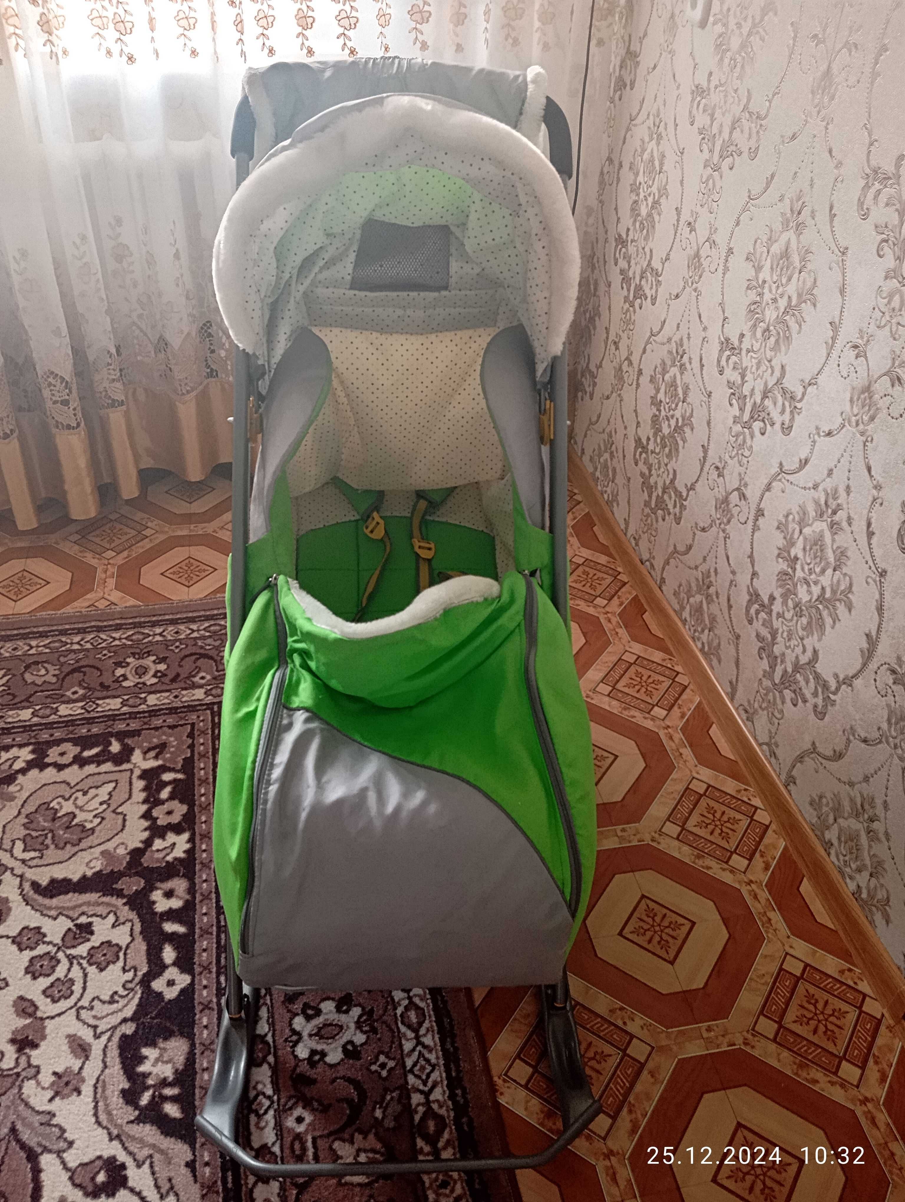 Продам санки коляска. В оличном состоянии. 1 раз катались