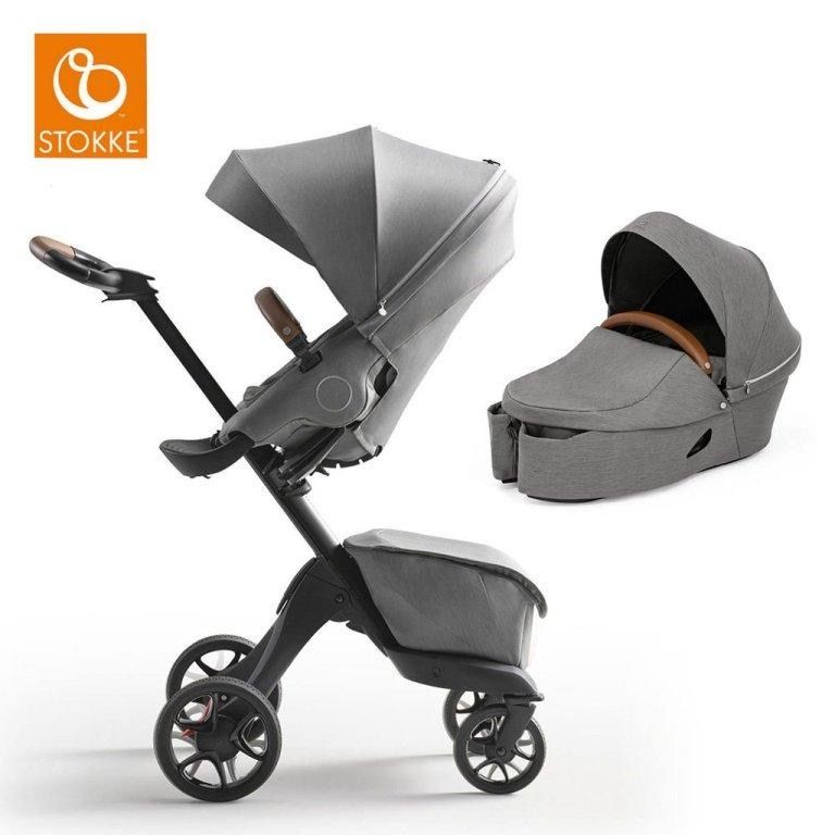 Детска количка  Stokke Xplory V6 + кош за новородено Modern Grey