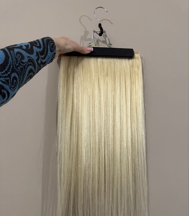 Естествена руса коса / екстеншъни на треси 58см