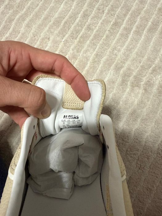 Adidasi Alohas tb490 rife grain cream leather sneakers nr 46