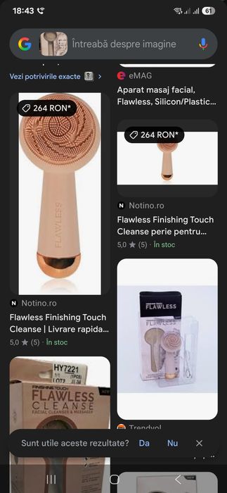 Cadoul ideal Aparat masaj facial +curatare încărcare usb nou nefolosit