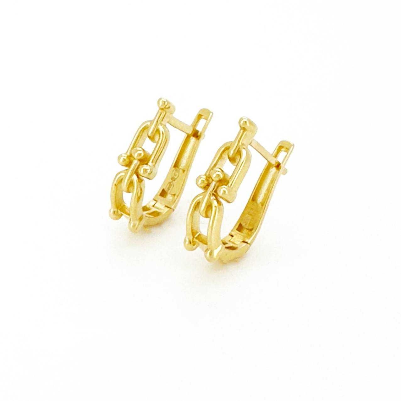Золотые серьги в стиле Tiffany & Co