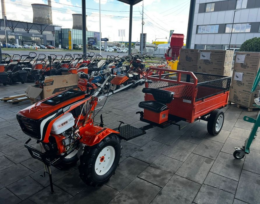 Motocultor Ruris 18cp, accesorii complete si remorca XXL