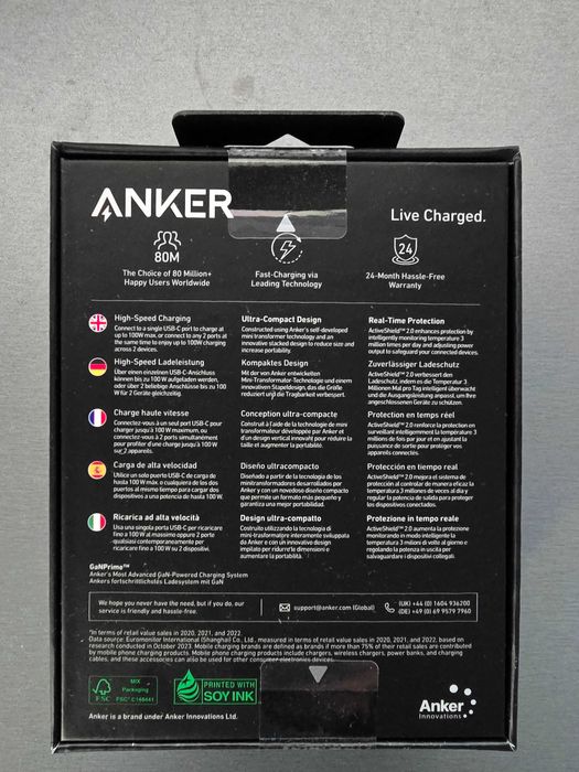 Incarcator retea Anker prime 100w sigilat garantie